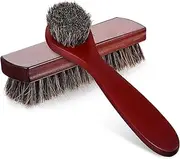 Ipetboom 2Pcs Shoe Cleaning Kit Horsehair Brush Polishing Tool for Leather and Furniture Shine Care for Boots Bags Upholstery and More