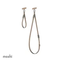 在飛比找momo購物網優惠-【moshi】2-in-1 二合一背帶/手腕帶 - 燻木棕