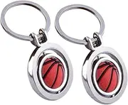 TOGEVAL Small Rotary Balls Key Chains Stylish Sports Fan Souvenir Durable Keyring Adornment for Bags Purses Back Cars Unique present for Sports Enthusiasts