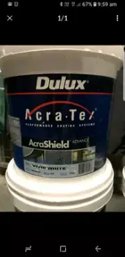 Dulux acrasheild 2×15ltr drums "natural white"