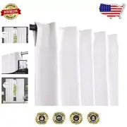 Charming Back Tab White Cotton Curtains with Tie Back - Perfect for All Seasons