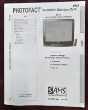 Sams Photofact 4965 Service Manual for RCA F27629TX51 (Chassis CTC203AA9)
