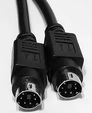PS/2 Mini-Din 6 Pin Male Male Black Cable 6 ft Mouse and Keyboard