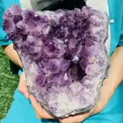 15.18LB Natural Amethyst geode Quartz Crystal mineral Specimen Healing