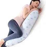 Relaxally Maternity Pillow, Side Sleeper Pregnancy Body Pillows for Sleeping, Breastfeeding Nursing Pillow, Back Body Leg Head Belly Support, with Washable Removable Cover Case