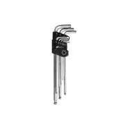 9 Pcs of PK Tool SAE Hetok Hex Key Set - with Ball Type End S2 Steel