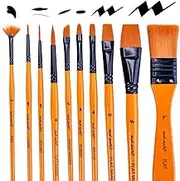Mont Marte Art Paint Brushes Set Acrylic 11 Pieces in Wallet Case