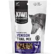 Kiwi Kitchens Grass Fed Raw Freeze Dried Dog Treats Venison Trail Mix 150g