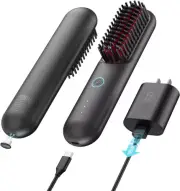 TYMO Hair Straightener Brush Cordless, Mini Hair Straightening Brush