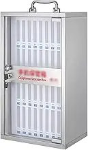 12/24/36/48/60 Slots Cell Phone Locker, Wall Mounted Aluminum Alloy Storage Cabinet Locking Box with Handle and Security Lock for Classroom Office Exam(36(28 * 20 * 48.6cm))