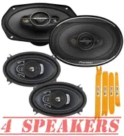 Pioneer 450W 46x9" Rear & 210W 4x6" Front Speakers for 1997-2005 Chevy Malibu