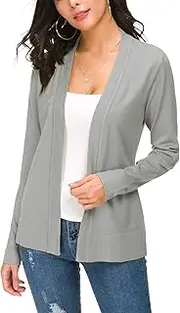 [EXCHIC] Women's Knit Cardigan Open Front Sweater Coat Long Sleeve