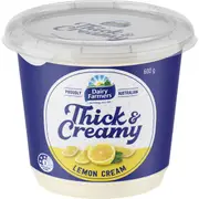 Dairy Farmers Thick & Creamy Yoghurt Lemon Cream 600g