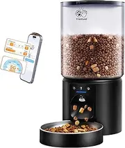 Automatic Cat Feeder with 5G WiFi: Automatic Dog Feeder with 5L Large Cat Food Storage Container, Pet Feeder for Multiple Pets, Detachable for Easy Clean