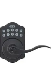 Amazon Basics Electronic Keypad Entry Lever Door Lock – Matte Black