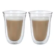 2pc La Cafetiere 300ml Double Walled Latte Glasses Drinking Coffee Mug Clear