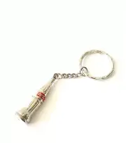 2" Silver Keyring Coke Coca Cola Bottle Keychain Key Fob Collect Metal Many Year