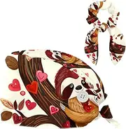 [YTYVAGT] Scrub Caps Women,Scrub Hats Suitable for Women,Welcome Animal Love and Tree