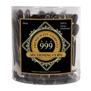 6x Premium Pin Company 999 Black Nylon Aluminium Sectioning Hair Clips 36pk