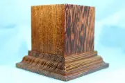 1.75x1.75x2.5 Hand Made Wooden base for figures/miniatures - Solid wenge