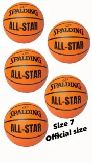 Spalding All-Star Basketball, Size 29.5". ( 5 balls for 62$ )