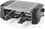 Princess Raclette Grill for up to 4 People with Stone Grill and Adjustable Heat Settings, 600 Watt, Black, 162810