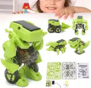 Solar Robot Building Kit, Green, Assembled Plastic Educational Children Technology Model Toy