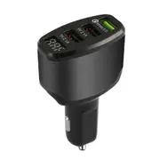 3-Port USB 2.1A Fast Charging Car Charger Adapter for Universal Smart Phone Black