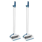 2x Boxsweden Clean 85cm Foldable Dustpan & Broom Floor Cleaner/Sweeper Set