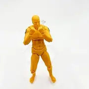 Action Figure Set 5.5-Inch Male and Female Poseable Figures with Accessories and Stand Orange PVC & ABS Models (Man)