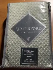 Waterford Garner One Euro Sham Sage Green Diamond Pattern Reversible 26” X 26”