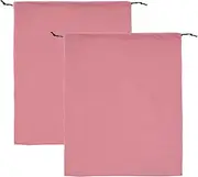 [uxcell] 2 Pack Dust Bags for Handbags, 15.8x19.7 Cotton Drawstring Storage Pouch Bag Dust Cover Storage Bags for Purses Shoes Boots Daily Travel Storage, Pink
