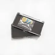 2pcs Rectangular Mini Magnet Make-up Dispensing Plate Eyeshadow Blush Powder Storage Empty Palette with 10pcs metal Stickers