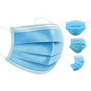 Ozoffer 50Pcs Disposable Face Cover 3 Layers Anti Dust