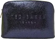 [TED BAKER] Aaniya Saffiano Patent washbag in Navy Glitter, Navy, One Size, Wash bag