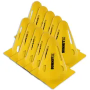10x Summit Flexi Cones Soccer/Rugby/Fitness/Exercise/Sports/Training Cone Yellow