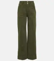 [Frame] Frame High-rise wide-leg jeans 30 green