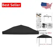 Heavy-Duty Black Canopy Replacement Top - UV and Water-Resistant Protection