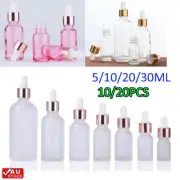 10/20/30ML Glass Liquid Dropper Reagent Bottle Eye Pipette Essential Oils Roller