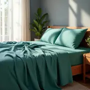 Royal Comfort 2000 Thread Count Bamboo Cooling Sheet Set Ultra Soft Bedding Aqua (Single, King Single, Double, Queen, King)