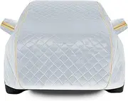 Anti-Hail Car Cover Compatible with Ford P100 Pickup (1987-1992) 丨Hail Blanket Padded Covers Waterproof Durable Snowproof Windproof Sun Uv Protection with Extra Long Reflective Strips(Silver)