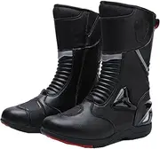 Motorcycle Riding Shoes(37-47), High-Top/Locomotive Off-Road Boots/with Night Vision Reflective, Anti-Slip + Anti-Collision, Breathable Street/Biker Boots,46