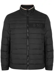 Boss Logo Quilted Shell Jacket - Black - L L