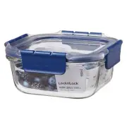 NEW Lock & Lock Top Class Glass w/Tritan Lid Square 750ml