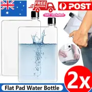 2pcs 420ml A5 Kettle Flat Pad Water Bottle Portable Book Drinks Cup Memobottle