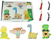 Lynette's Toys Animal Threading Game - Educational Craft Toy for Toddlers, Suitable for Ages 3+ (Dinasour)