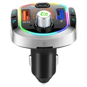 BC63 Colorful Atmosphere Light Car Plug in MP3 Player Bluetooth Receiver USB Charger