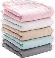 HOMOCONO 5pcs Burp Cloths Spit up Cloths Washcloths Burping Cloths for Babies Burp Cloth Bibs Hiccup Cloth Burp Towel Bath Towel Burpy Newborn Burping Rags Cotton