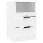 Wooden Bedside Table Bed Side Storage Lamp Drawers Cabinets Nightstand White