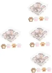 SHINEOFI 4sets Cork Board Pins Decorative Push Pin Animal Push Desk Decor Cute Office Supplies Bulletin Board 30pcs*4